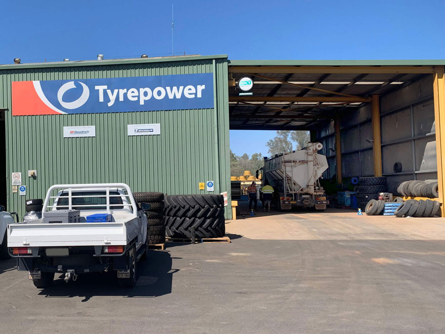 Bunbury Tyrepower’s subsidiary at Picton has a truck tyre fitting bay