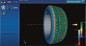 A 3D tyre showing possible defects